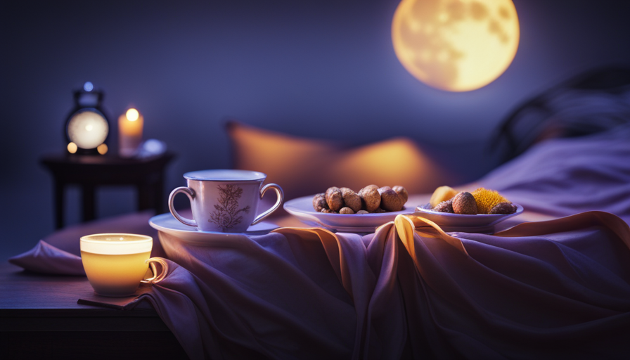 A captivating image showcasing a serene moonlit bedroom