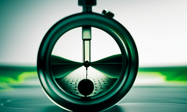 An image showcasing a close-up of a stopwatch with a vibrant green liquid filling up the hourglass