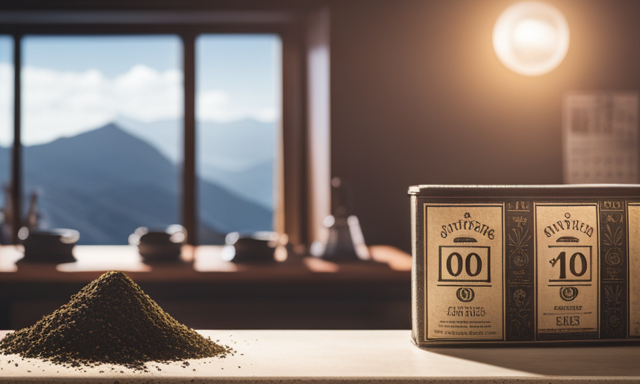 An image showcasing a sealed package of yerba mate, sitting on a shelf, surrounded by a calendar with each day crossed off
