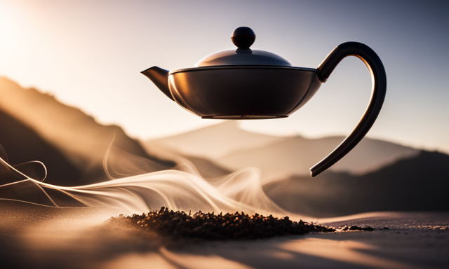 An image capturing the ethereal beauty of oolong tea leaves slowly unfurling in a teapot, as wisps of steam swirl around, conveying the essence of multiple steepings, inviting readers to explore the limitless depths of flavor and aroma