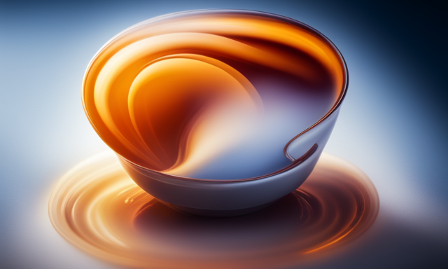 An image showcasing a close-up view of a steaming cup of Bigelow Oolong Tea, with rich amber liquid swirling inside