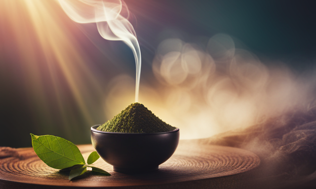 An image showcasing a vibrant yerba mate leaf, surrounded by a gradient of earthy green hues