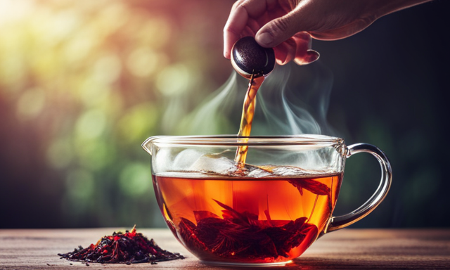 An image capturing the serene ritual of brewing rooibos tea