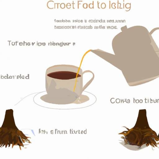 An image showcasing the step-by-step process of brewing chicory root tea