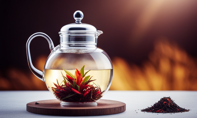 A captivating image showcasing the intricate process of making loose leaf rooibos tea