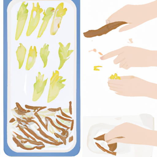 An image showcasing the step-by-step process of preparing chicory root
