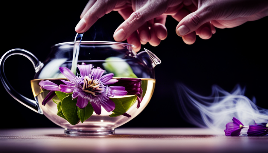 An image showcasing the art of blending Passion Flower Tea