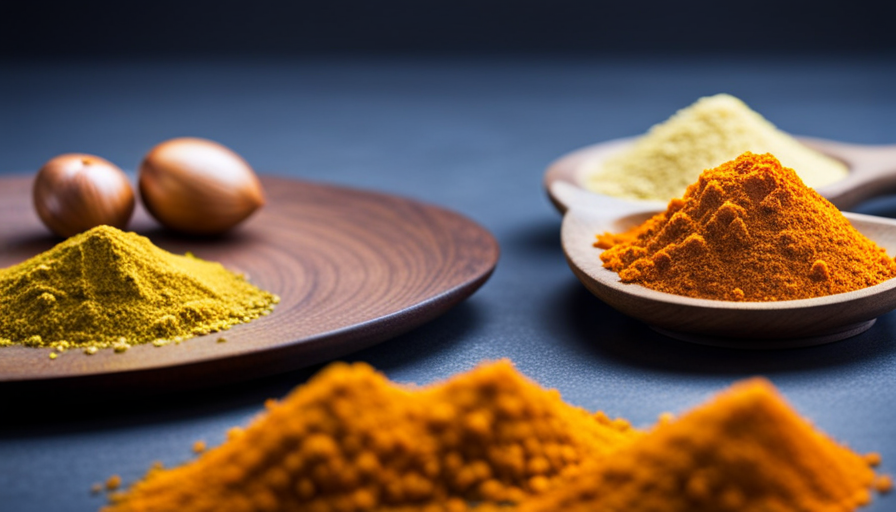 An image showcasing a vibrant, close-up view of Kangen Ukon Sigma Vegetarian's ingredients
