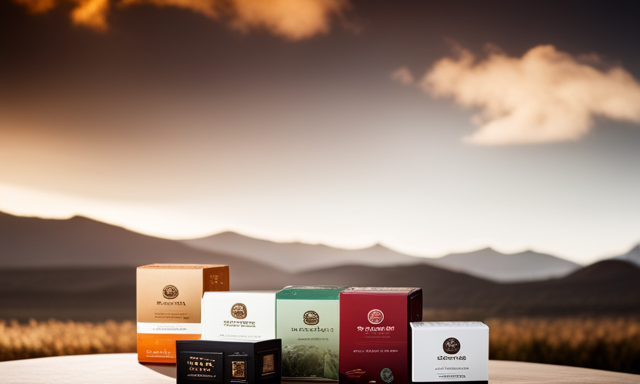 An image showcasing a vibrant assortment of Rooibos tea brands