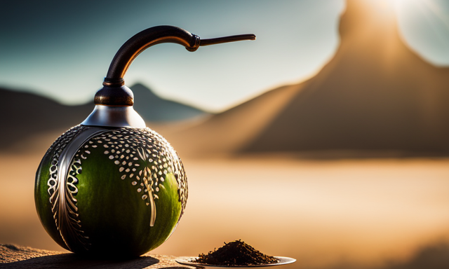 An image featuring a handcrafted gourd filled with vibrant green, gently steaming yerba mate