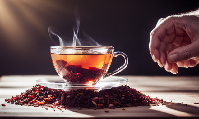 An image showcasing a vibrant cup of Rooibos tea, brimming with antioxidants and minerals