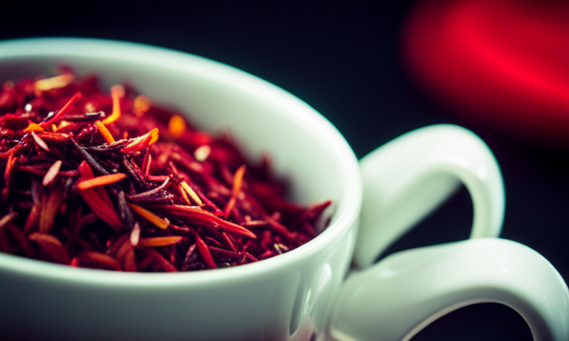 An image contrasting a vibrant emerald green rooibos tea with its rich crimson red counterpart, showcasing their distinct hues and highlighting the debate of which variety reigns supreme