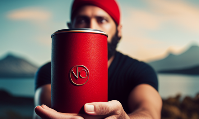An image depicting a person holding a cup of yerba mate tea in one hand and a glass of alcohol in the other, with a red "no" symbol overlapping the two drinks