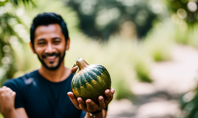 An image that captures the essence of pure bliss: a sun-drenched, vibrant landscape with a smiling person, cradling a gourd of yerba mate, surrounded by lush greenery, exuding an undeniable aura of happiness