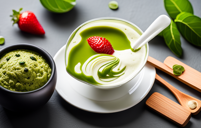 An image depicting a vibrant array of 10 green tea-inspired recipes