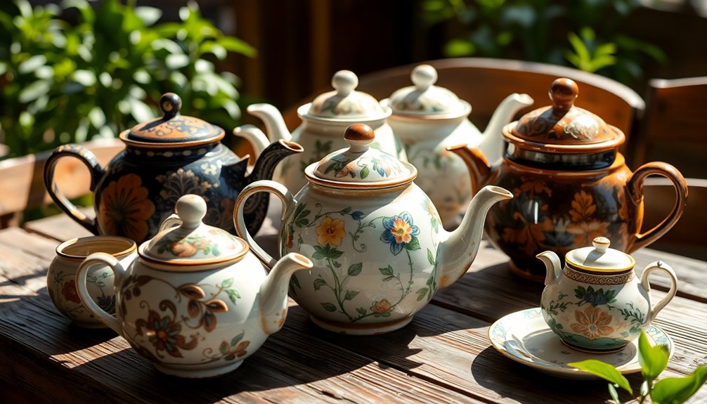 artisanal antique teapot selection