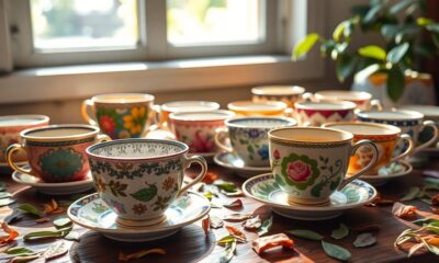 charming handmade tea cups