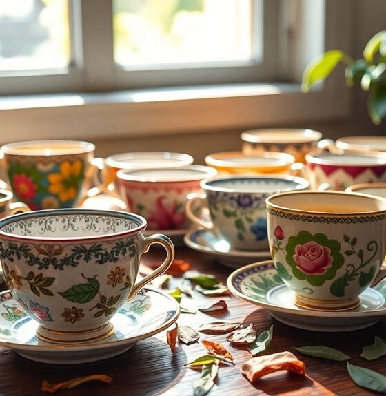 charming handmade tea cups