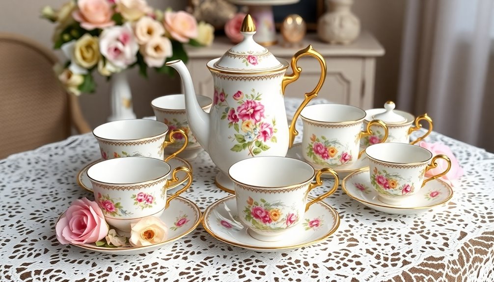 elegant antique tea ware