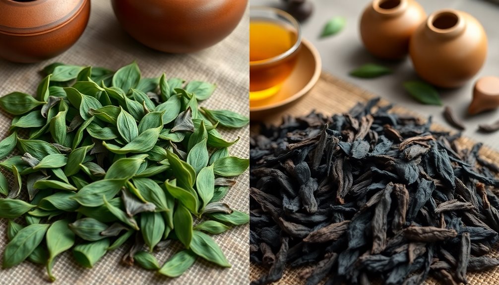 raw versus ripe pu erh