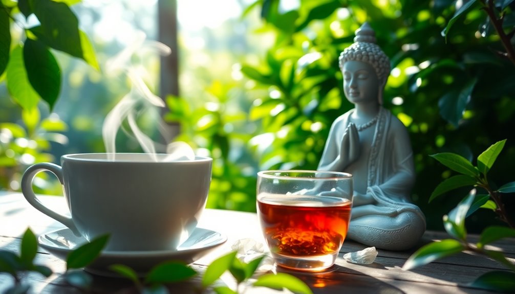 tea enhances concentration calmness