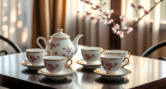 cherry blossom tea set design