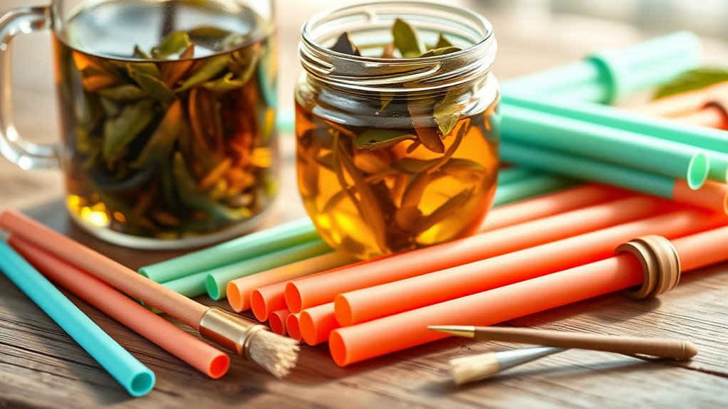 cleaning reusable tea straws