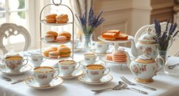 elegant british tea setup