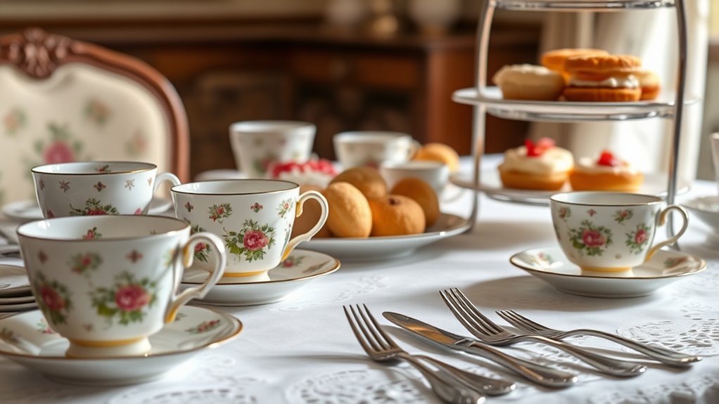 elegant tableware arrangement