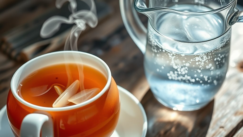 enhance tea with mineral water