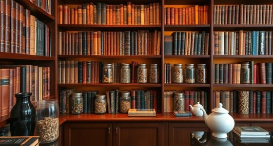 integrated tea book storage