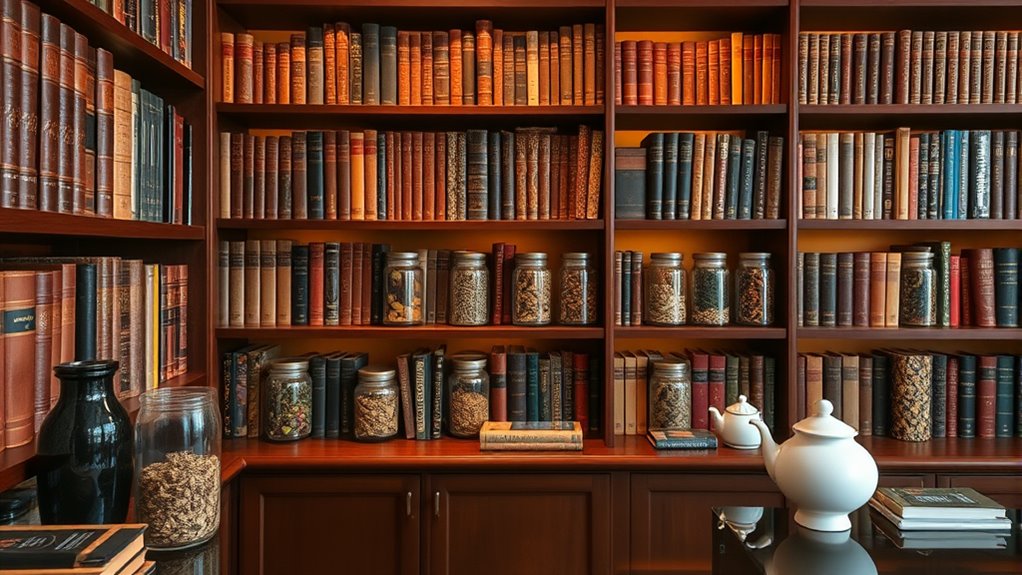 integrated tea book storage
