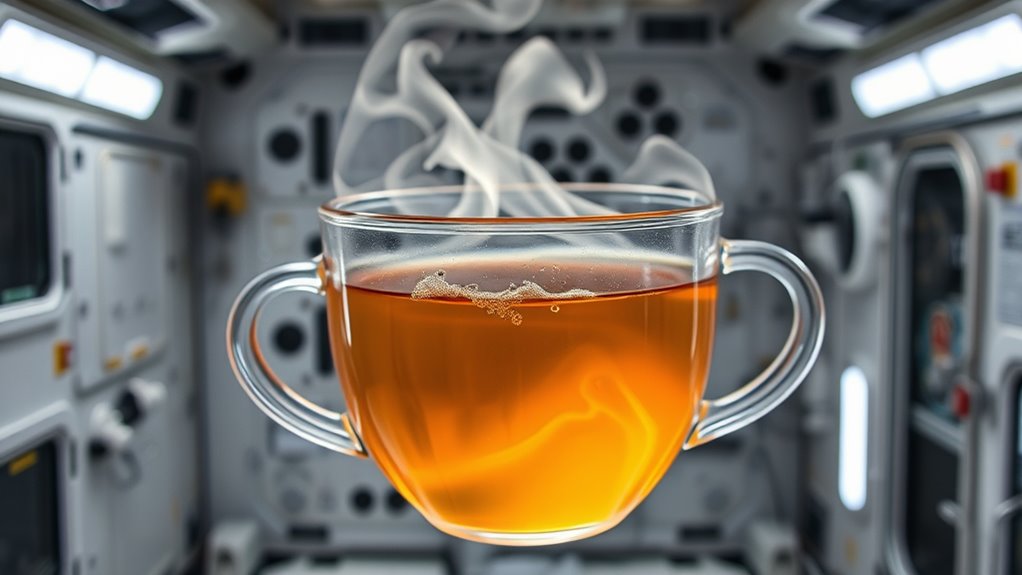 microgravity tea brewing experiments