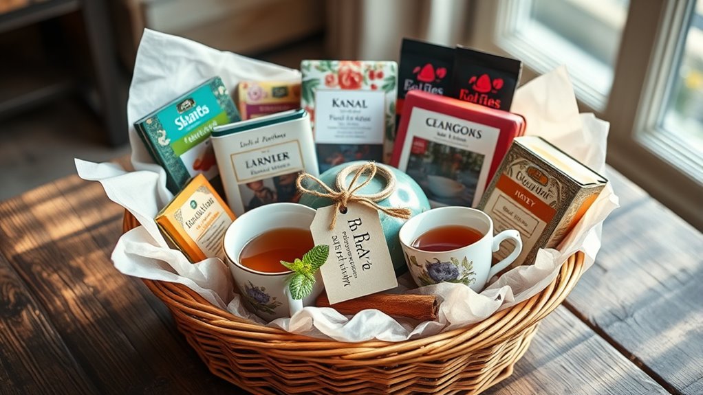 personalized tea gift basket