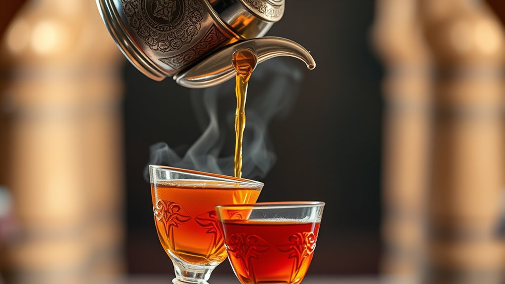 pouring from a height