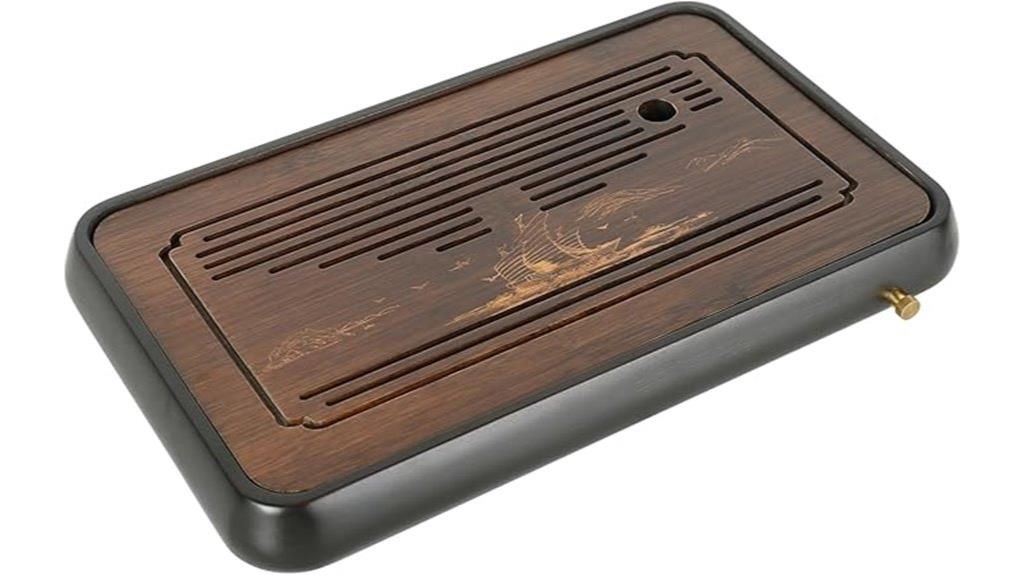 15 inch bamboo tea tray