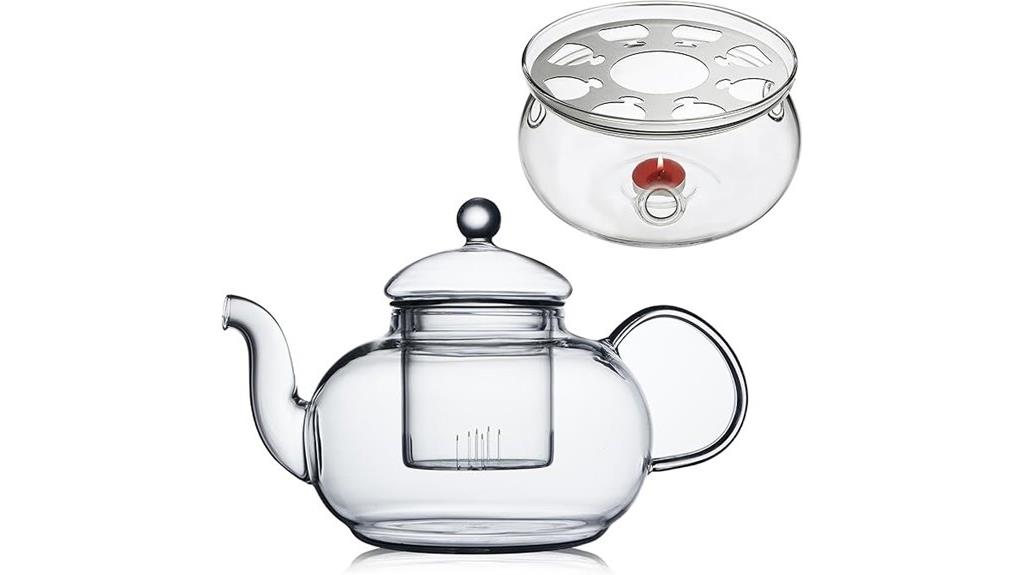 33 8oz glass teapot