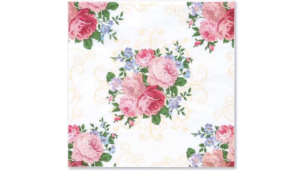 50 pack floral napkins