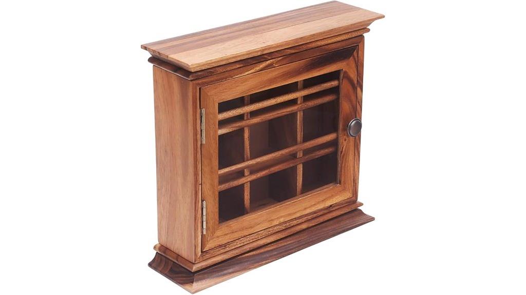 acacia wood hanging chest