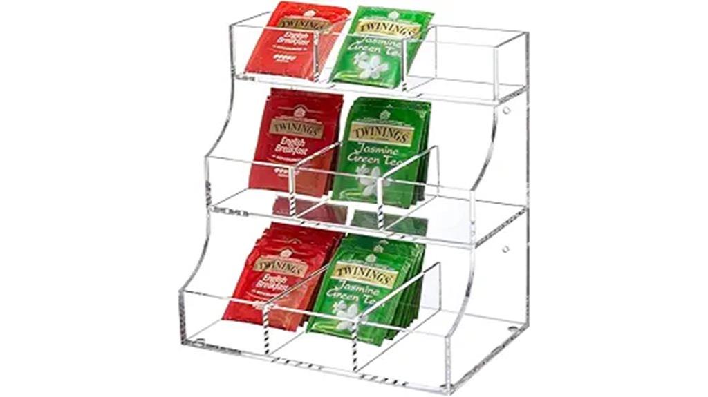 acrylic tea bag organizer