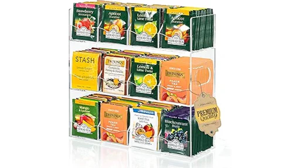 acrylic tea organizer