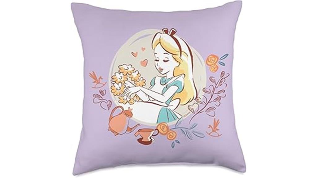 alice flower tea pillow