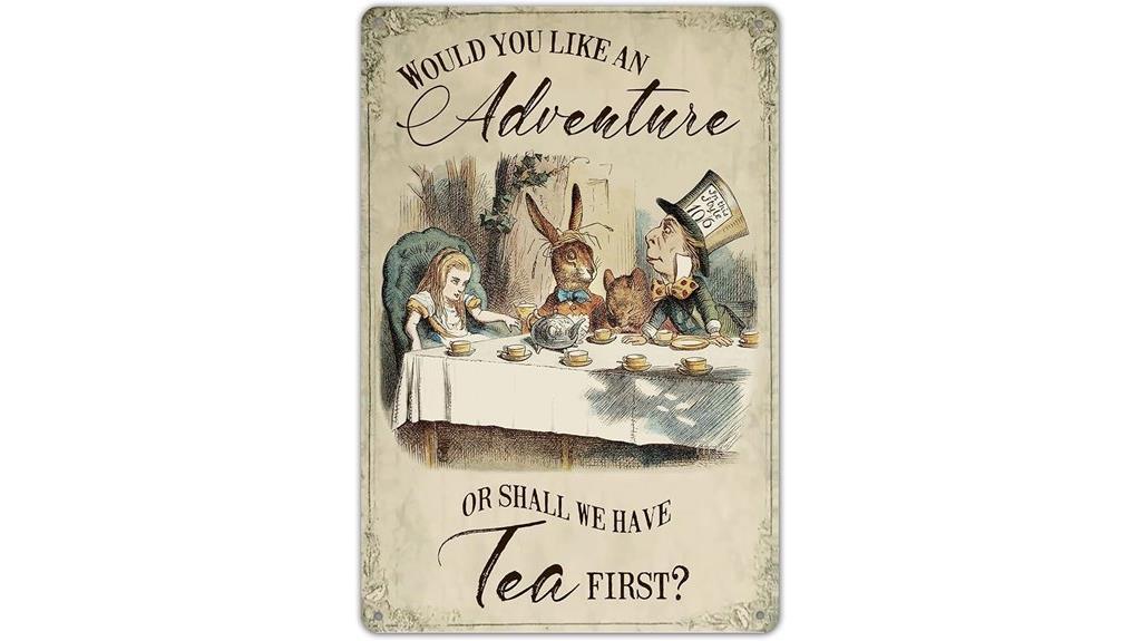alice in wonderland garage plaque