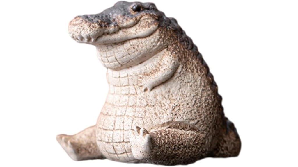 alligator baby resin sculpture
