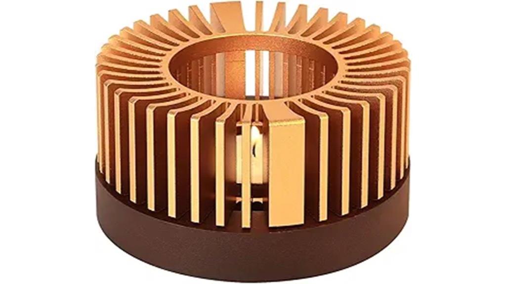 aluminum wood tea warmer