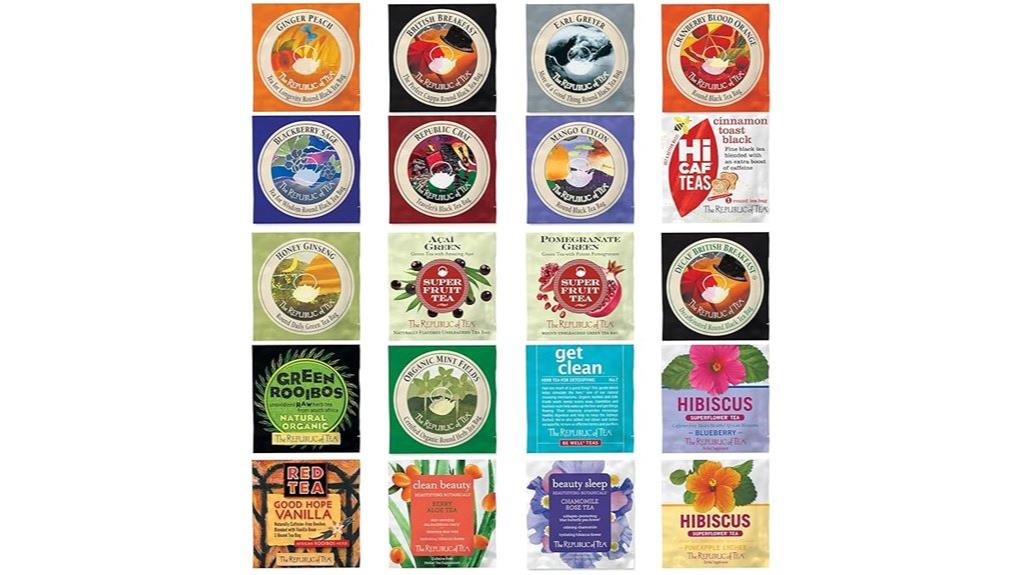 assorted tea bag collection