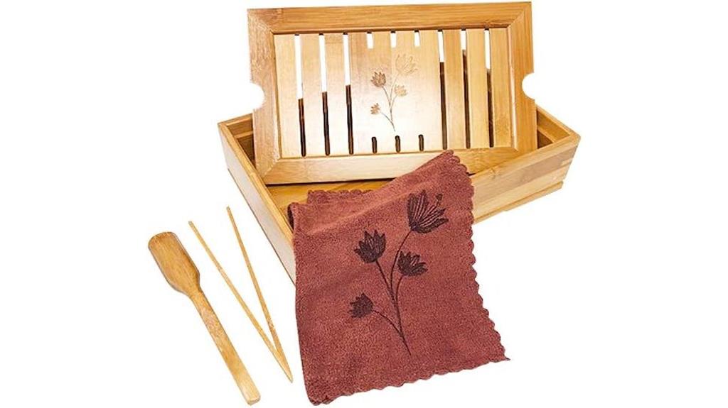 bamboo gongfu tea set