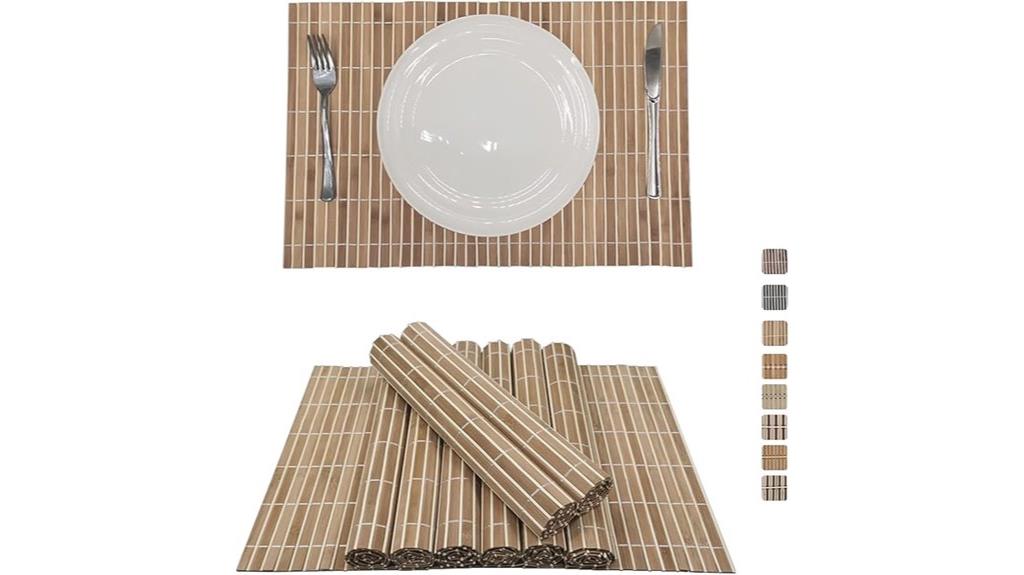 bamboo placemats set of eight