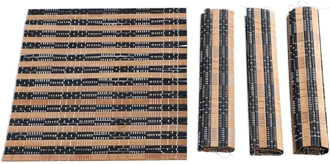 bamboo placemats set of four