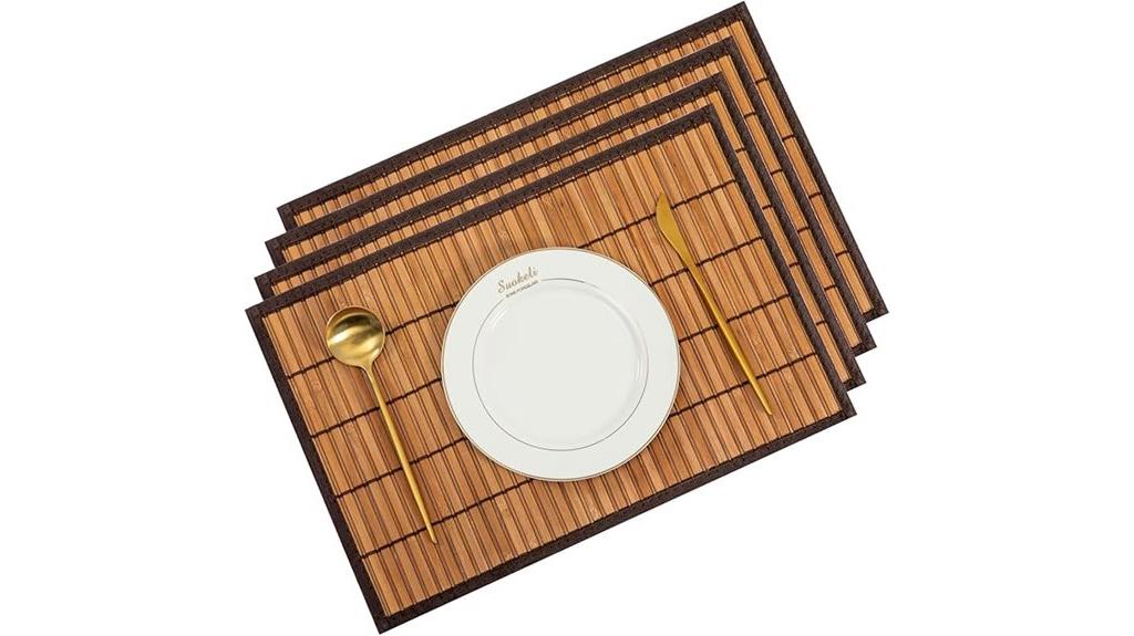 bamboo placemats with fabric